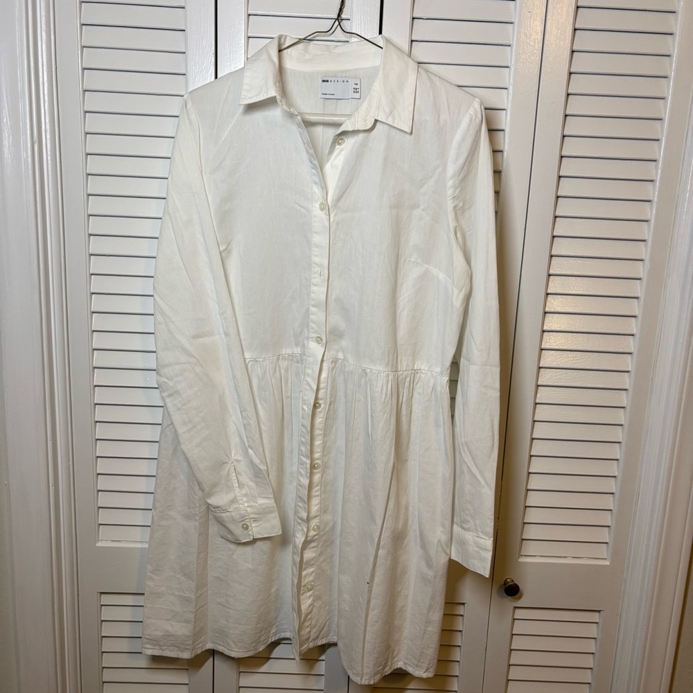 ASOS White Long Sleeve Dress